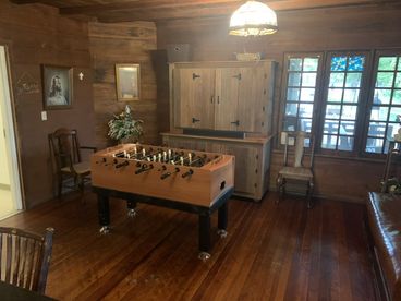 Game room with foosball table